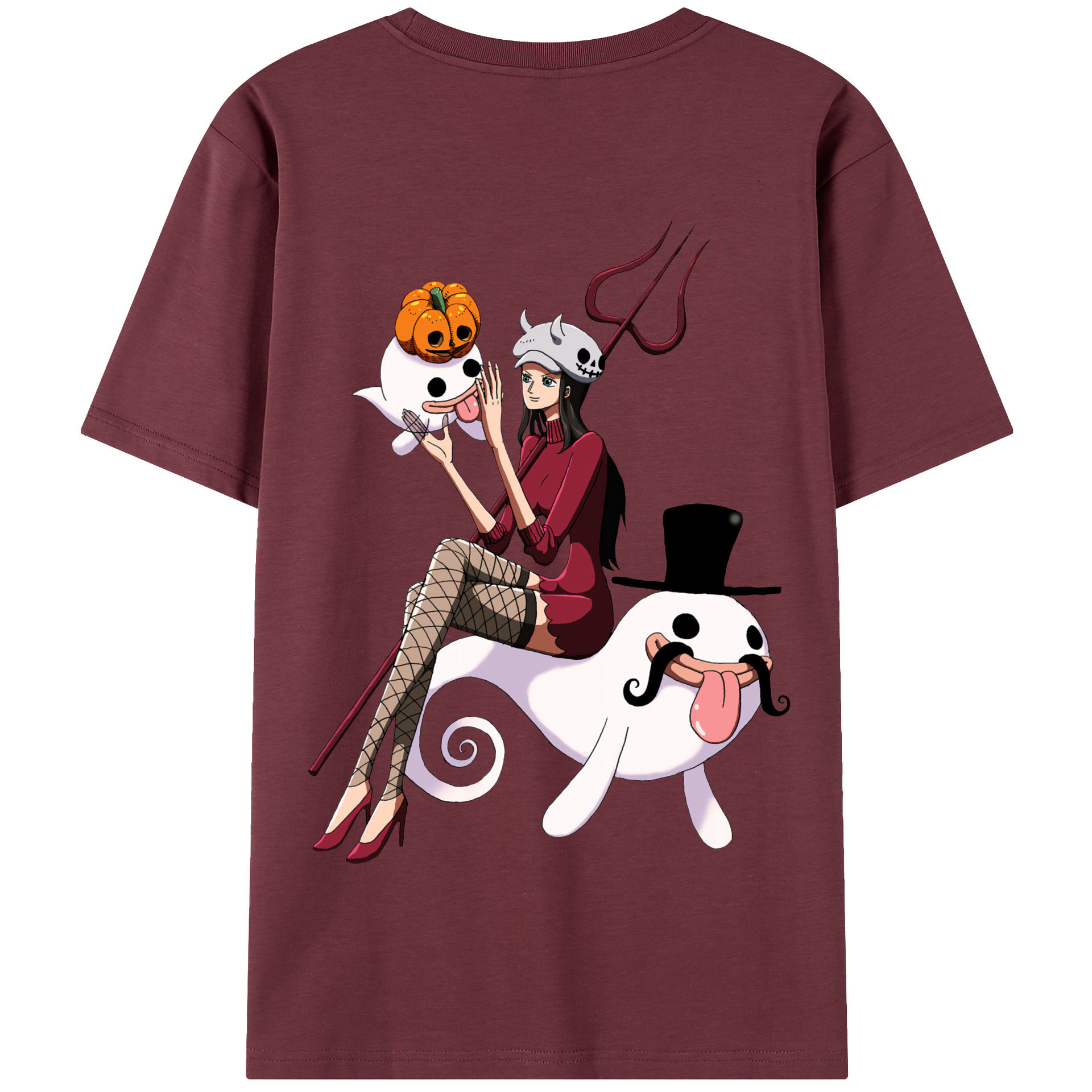 ワンピース ニコ・ロビン ONE PIECE Nico Robin 綿100％半袖Tシャツ（背面プリント）
